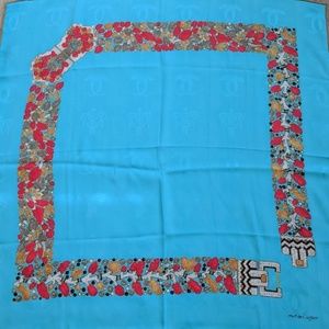 LAST CHANCE!!! Heavy silk Cartier scarf, turquoise
